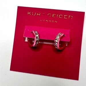 Kurt Geiger Pave Huggies, Pink NWT